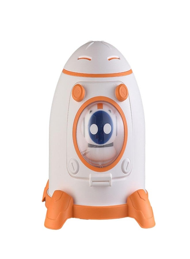 Sajani Creative Cartoon Design Money Bank, Money Saving Bank with Coin Slot, Plastic Piggy Bank for Boys & Girls (Pack of 1) (Astronaut Piggy Bank -Orange) - Image 1